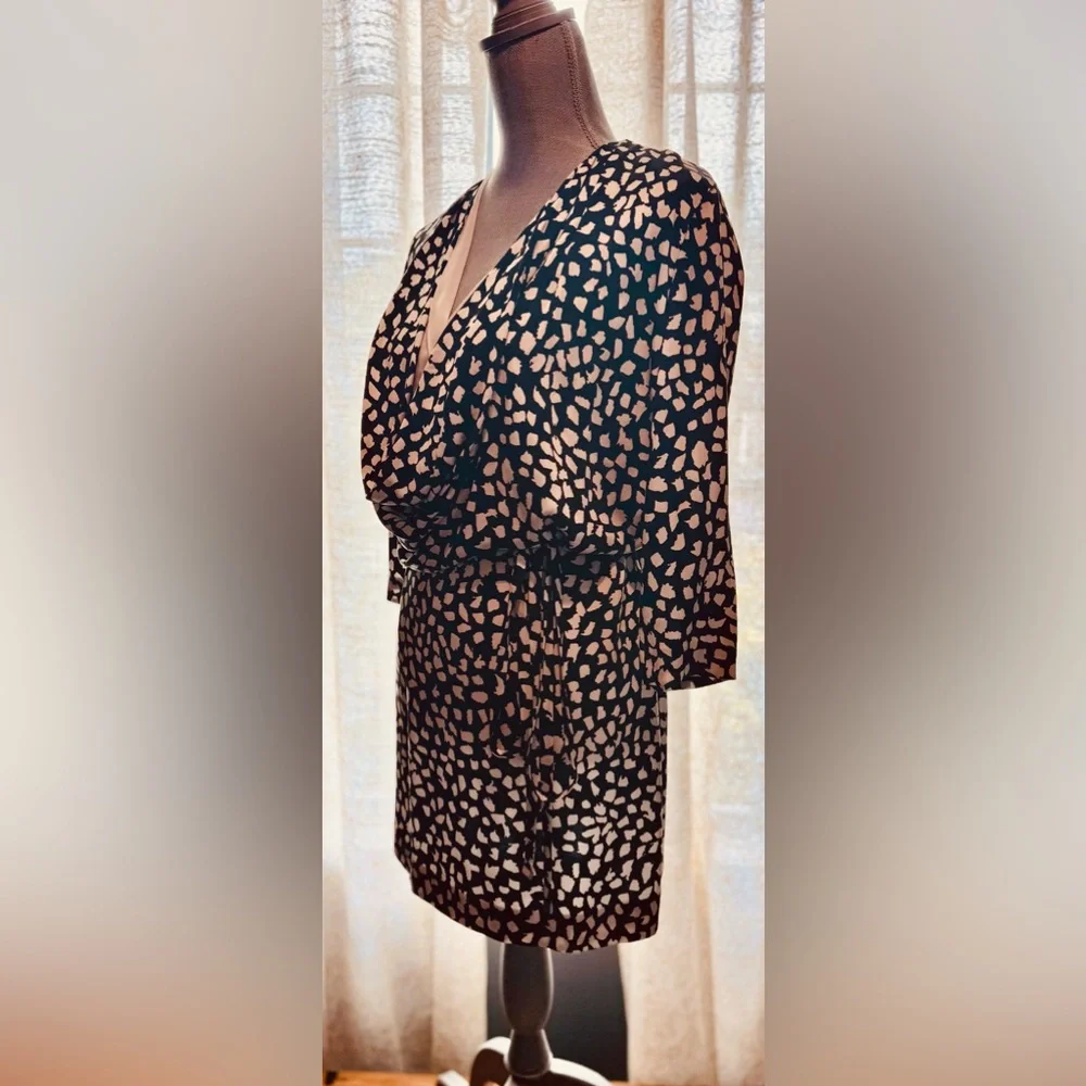 Diane Von Furstenberg Rachel Black and White Sheath Mini Dress - Picture 5 of 9